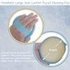 Bleu Bath (6 Pack) Exfoliating Loofah Facial Cleaning Pad in Pure Natural and Organic Luffa Loofa and Soft Bamboo Terry Material with Hook and Elastic Hand Strap-Scrubber Brush view 3