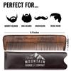 Hair Comb - Wood with Anti-Static & No Snag with Fine and Medium Tooth for Head Hair, Beard, Mustache with Premium Carrying Pouch in Design in Gift Box view 3