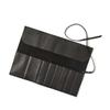 Leatherology Black Onyx Leather Makeup Brush Roll  Large Full Grain Leather Organizer  8 Brush Slots with Wrap Closure  Travel-Friendly Cosmetic Tool Holder for Beauty Lovers & Makeup Artists view 1
