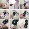 Anime Cosplay Wig Long Purple White Mixed Gradient Hair Synthetic Wigs+6 Balls+Horn+Tail view 3