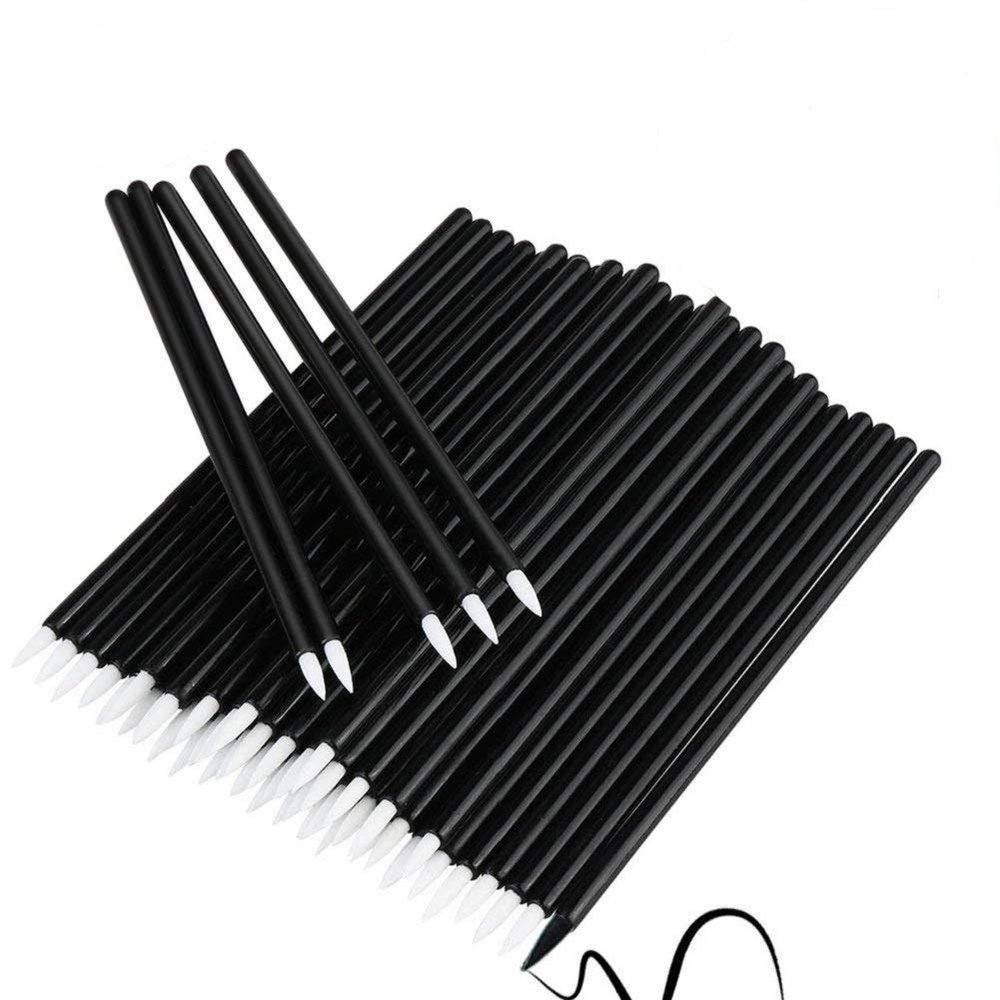 AMIZOB Pro Disposable Eyeliner Brushes Wands Applicator Makeup Kits (500pcs, white head)