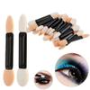 AMIZOB Pro Disposable Dual-side Eye Shadow Brush Sponge Makeup Applicator Tool (50pcs, black) view 2