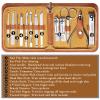 FAMILIFE Manicure Set, Nail Professional Kit Manicure Kits Nail Clipper Sets, 13PCS Stainless Steel Pedicure Sets Mens Grooming Tool, with Brown Leather Travel Case for Men view 4