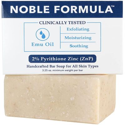 Noble Formula 2% Pyrithione Zinc (ZnP) Emu Oil Bar Soap, Especially Formulated for Acne, Psoriasis, and Eczema, Safe for Daily Use and All Skin Types, 3.25 oz