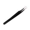 Professional Tweezer Pack- 4 Tweezers Set- Ingrown Hair Remover Treatment. Premium Eyebrow Shaper. (Black Coated) Color Tweezers With Pouch. By G.S ONLINE STORE view 3