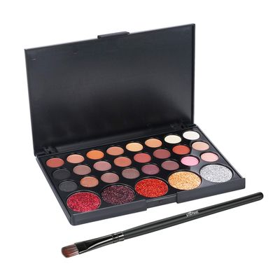 29 Colors Shimmer Matte Eyeshadow Palette Cosmetic Makeup Set with Makeup Brushes