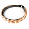Dk Blonde Strawberry Reddish braid faux hair headband braided plaits 3/4 wide headband view 1