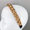 Dk Blonde Strawberry Reddish braid faux hair headband braided plaits 3/4 wide headband view 2