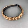 Dk Blonde Strawberry Reddish braid faux hair headband braided plaits 3/4 wide headband view 4