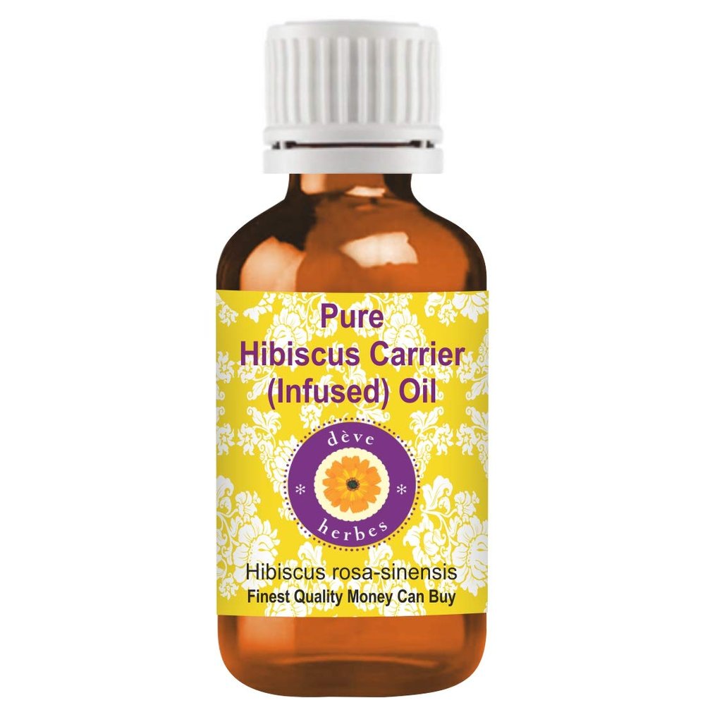 Deve Herbes Pure Hibiscus Carrier (Infused) Oil (Hibiscus rosa-simensis) 30ml (1oz)