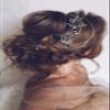 Denifery Rose Gold Extra Long Pearl and Crystal Beads Bridal Hair Vine Wedding Head Piece Hair Accessories (Rose Gold) view 2