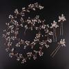 Denifery Rose Gold Extra Long Pearl and Crystal Beads Bridal Hair Vine Wedding Head Piece Hair Accessories (Rose Gold) view 4