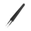 AKOAK 4 Pcs ESD Tweezers Set Anti-Static Tweezers Stainless Steel Tweezers for Eyelash Extension,Electronics, Jewelry-making - Straight and Curved Tip Tweezers - Black view 3