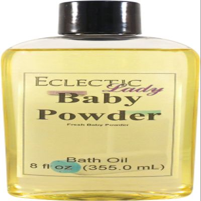 Baby Powder Bath Oil, Scented Body Oil, Relaxing Bathing Oil, 8 oz