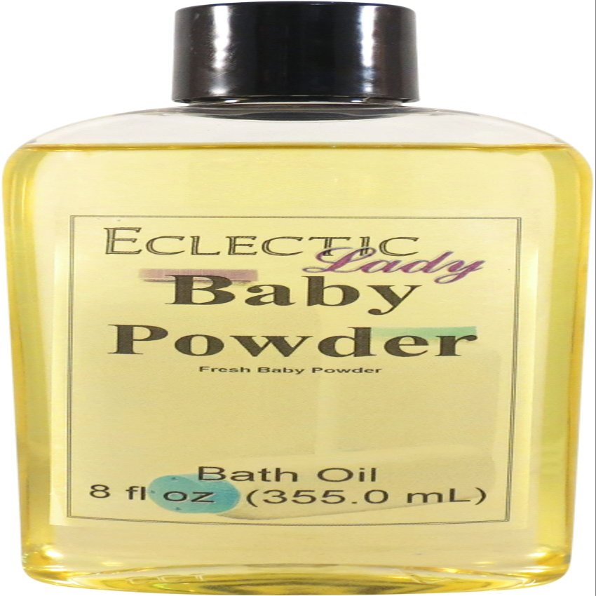 Baby Powder Bath Oil, Scented Body Oil, Relaxing Bathing Oil, 8 oz