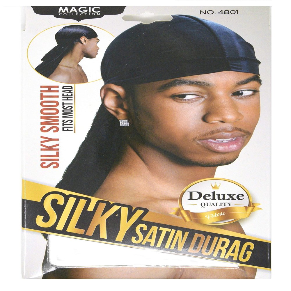 Magic Collection Silky Satin Durag White 4801