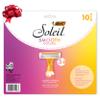BIC Soleil 3 Colors Women's Disposable with 3 Blade Razors, Aloe Vera, Colorful Stocking Stuffers for Women, 10-Pack view 1