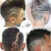 Beikalone Hair Tattoo Razor Pen, Stainless Steel Hairstyle Design Trimmer, with Tweezers and 10 Pieces Blades, for Eyebrow Mustache Hair Styling Art view 2