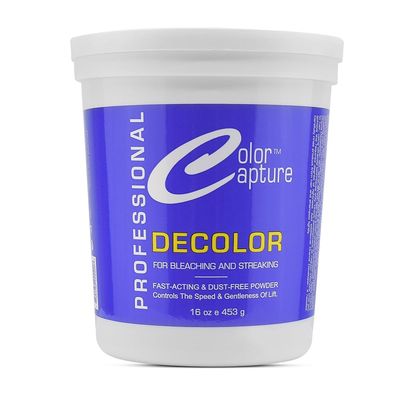 COLOR CAPTURE Hair Bleach Powder for Bleaching and Streaking, Professional Salon-Grade, Gentle Formula, Blue Tint, 16 oz