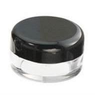 5 Gram Plastic Cosmetic Storage Container with Clear Base and Black Lid (Quantity: 12pcs) (Comes with 1 FREE Fuji Nail Decal)
