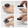 5 Gram Plastic Cosmetic Storage Container with Clear Base and Black Lid (Quantity: 12pcs) (Comes with 1 FREE Fuji Nail Decal) view 2