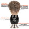 Luxury Shaving Brush for Men by VIKINGS BLADE, Ultra Heavy Acrylic & 316L Steel Handle, Super Strong Knot Backbone, Minimal Shedding, Fast Lather, Extremely Smooth & Plush on Skin (Dark Stallion) view 2