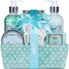 BRUBAKER Cosmetics Relaxing at Home Spa Bath Kit - Fresh Chamomile Scent - 7 Pcs Bath & Body Gift Set for Women - Includes Shower Gel, Body Lotion, Body Scrub, Bath Salts, Soap, Loofah & Nice Basket view 1