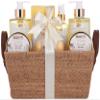 BRUBAKER Cosmetics Luxury Bath & Body Gift Basket - Vanilla Rose Mint Scent - 9 Pcs Home Spa Gift Set for Women and Men view 1