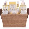 BRUBAKER Cosmetics Luxury Bath & Body Gift Basket - Vanilla Rose Mint Scent - 9 Pcs Home Spa Gift Set for Women and Men view 2
