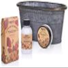 BRUBAKER Cosmetics 7 Pcs Bath Gift Set 'Garden Flowers' in Vintage Metal Tub - Red Poppies Scent - Home Spa Set view 4