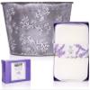 BRUBAKER Cosmetics Relaxing at Home Spa Gift Basket - Fresh Lavender - 9 Pcs Bath & Body Gift Set Including Vintage Planter view 4