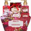 BRUBAKER Cosmetics Luxury Bath & Body Gift Basket - Garden Roses & Violets Scent - 7 Pcs Spa Gift Set for Women and Men view 1