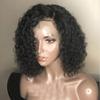 130 Density Natural Color Brazilian Virgin Human Hair Wigs for Balck Women Glueless Short Bob Curly Lace Front Wigs with Baby Hair (10", lace front wig) view 3
