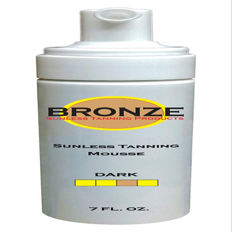 BRONZE - Sunless Self Tanning Foam Mousse - DARK - 7 oz + INCLUDES: Applicator Mitt, Application Gloves and Best Fake Tanner Lotion Spray Sample  Gorgeous, Natural Looking Tan Lasts 7 Days