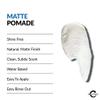 Challenger Mens Matte Cream Pomade | Natural Shine Free Finish Product | Clean & Subtle Scent | Medium Firm Hold & Travel Friendly | 3oz view 3