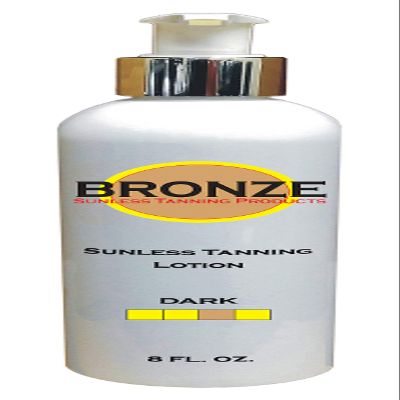 BRONZE - Sunless Self Tanning Lotion - DARK - 8 oz + INCLUDES: Applicator Mitt, Application Gloves and Best Fake Tanner Lotion Mousse Spray Sample  Gorgeous, Natural Looking Tan Lasts 7 Days