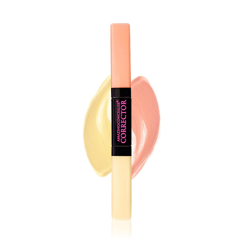 AmazingCosmetics Dual Color Corrector Concealer Makeup - Full Coverage for Dark Circles, Redness, Discoloration & Hyperpigmentation
