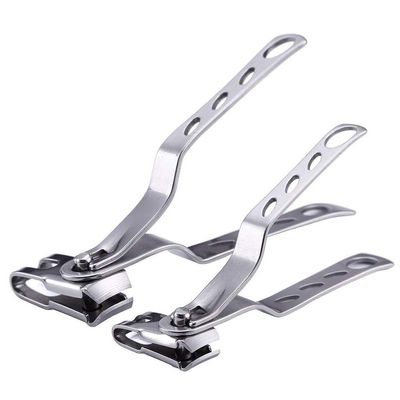 2 Pcs Stainless Steel Nail Clippers, 360 Degree Rotating Head Fingernail & Toenail Cutter Trimmer Tools for Personal Hand/Foot Care, Manicure and Pedicure