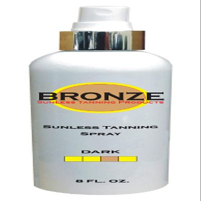 BRONZE - Sunless Self Tanning Spray (Pump) - DARK - 8 oz + INCLUDES: Applicator Mitt, Application Gloves and Best Fake Tanner Lotion Mousse Sample  Gorgeous, Natural Looking Tan Lasts 7 Days