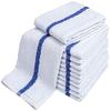 Atlas Economy Hand Towels 16x27 Inch (48 Bulk Pack) White with BLUE Stripe 100% Cotton - Salon, Gym, Spa, Massage, Spas, Motels, Restaurants, Cleaning, Auto & Home - Eco-Friendly view 1