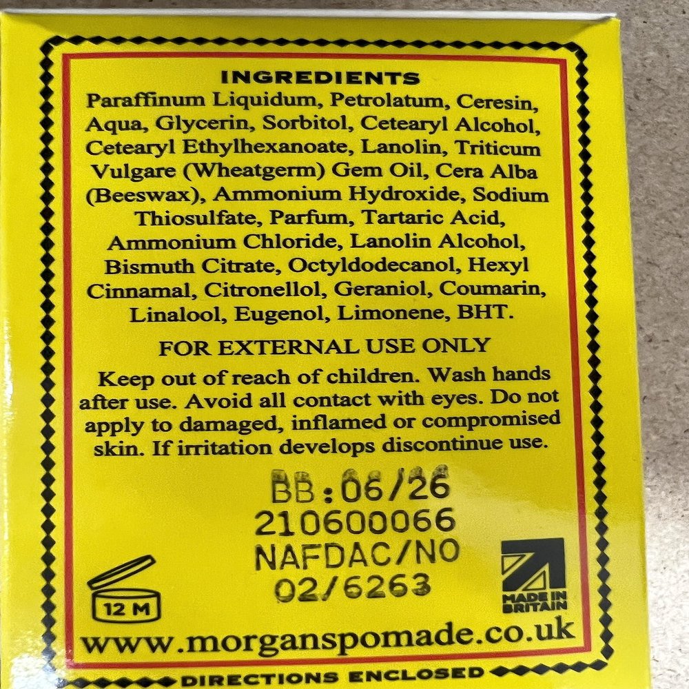 MORGAN'S POMADE "The Original" Simply takes the grey away! 3.53 oz (100 g) - 2PACK