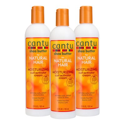 Cantu Shea Butter for Natural Hair Moisturizing Curl Activator Cream, 36 Ounce, 3-pack