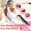 The Flick Stick Winged Eyeliner Stamp For Quick and Easy Cat Eye Makeup, SmudgeProof & Waterpoof Eye Liner Cat Eye Stencil Makeup Tool, Wingliner, Liquid Pens (Triple Pack Combo, Midnight Black) view 2