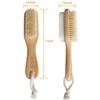 Aisilk Natural Soft Bristle Foot Brush and Pumice Stone Combo with Wooden Handle, Feet Exfoliator Pedicures Calluses Dead Dry Skin Remover Scrubber Scrub Brush for Shower Massage SPA Sauna view 2