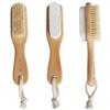 Aisilk Natural Soft Bristle Foot Brush and Pumice Stone Combo with Wooden Handle, Feet Exfoliator Pedicures Calluses Dead Dry Skin Remover Scrubber Scrub Brush for Shower Massage SPA Sauna view 3