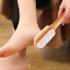 Aisilk Natural Soft Bristle Foot Brush and Pumice Stone Combo with Wooden Handle, Feet Exfoliator Pedicures Calluses Dead Dry Skin Remover Scrubber Scrub Brush for Shower Massage SPA Sauna view 4