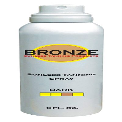 BRONZE - Sunless Self Tanning Spray (Auto) - DARK - 6 oz + INCLUDES: Applicator Mitt, Application Gloves and Best Fake Tanner Lotion Mousse Sample  Gorgeous, Natural Looking Tan Lasts 7 Days