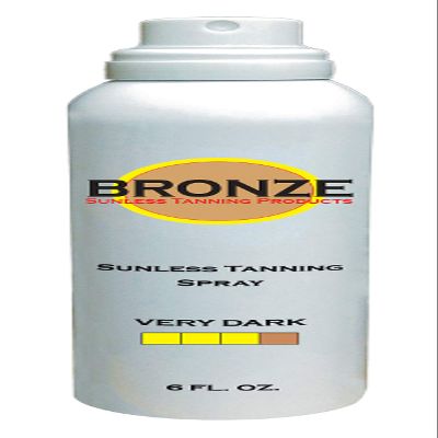 BRONZE - Sunless Self Tanning Spray (Auto) - VERY DARK - 6 oz + INCLUDES: Applicator Mitt, Application Gloves and Best Fake Tanner Lotion Mousse Sample  Gorgeous, Natural Looking Tan Lasts 7 Days