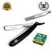 BARBER SALON NAVAJA CUT THROAT STRAIGHT RAZOR RASOIR NAVAJA BLU + 100 BLADES view 1