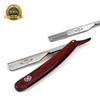 CUT THROAT BEARD BARBER SALON STRAIGHT RAZOR RASOIR + FREE BLADES RED view 2